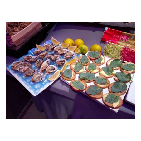 Animation oyster leaves et real oyster, animation huitre feuilles et huitre réel